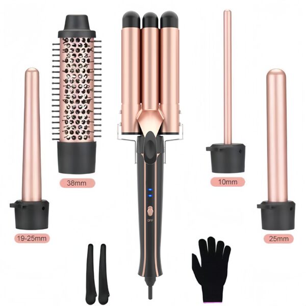 Change Head Curling Iron 5 in 1 Multi-functional Change Tube Curling Iron