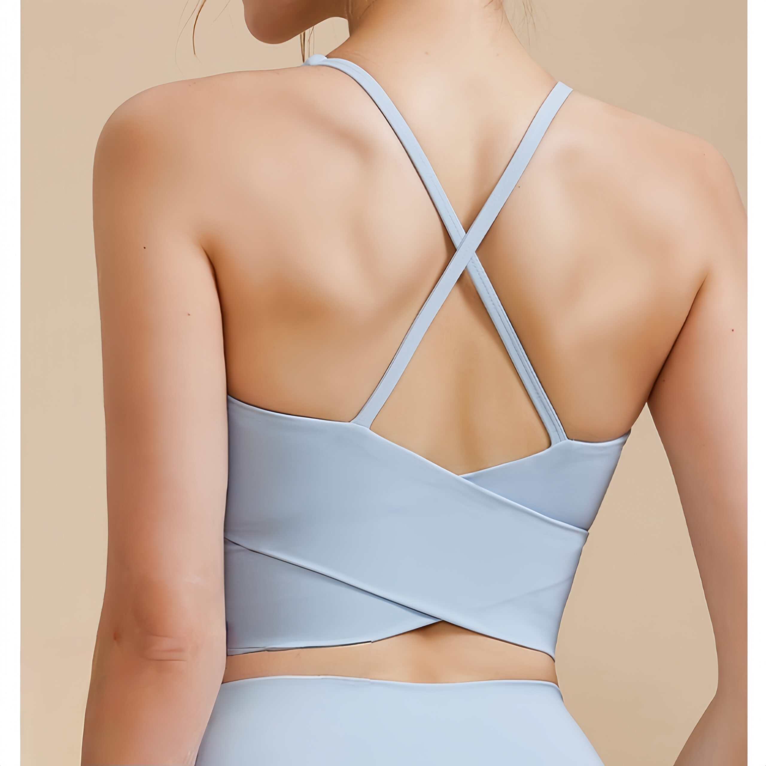 Fitness sports underwear shockproof big breasts show small yoga tops