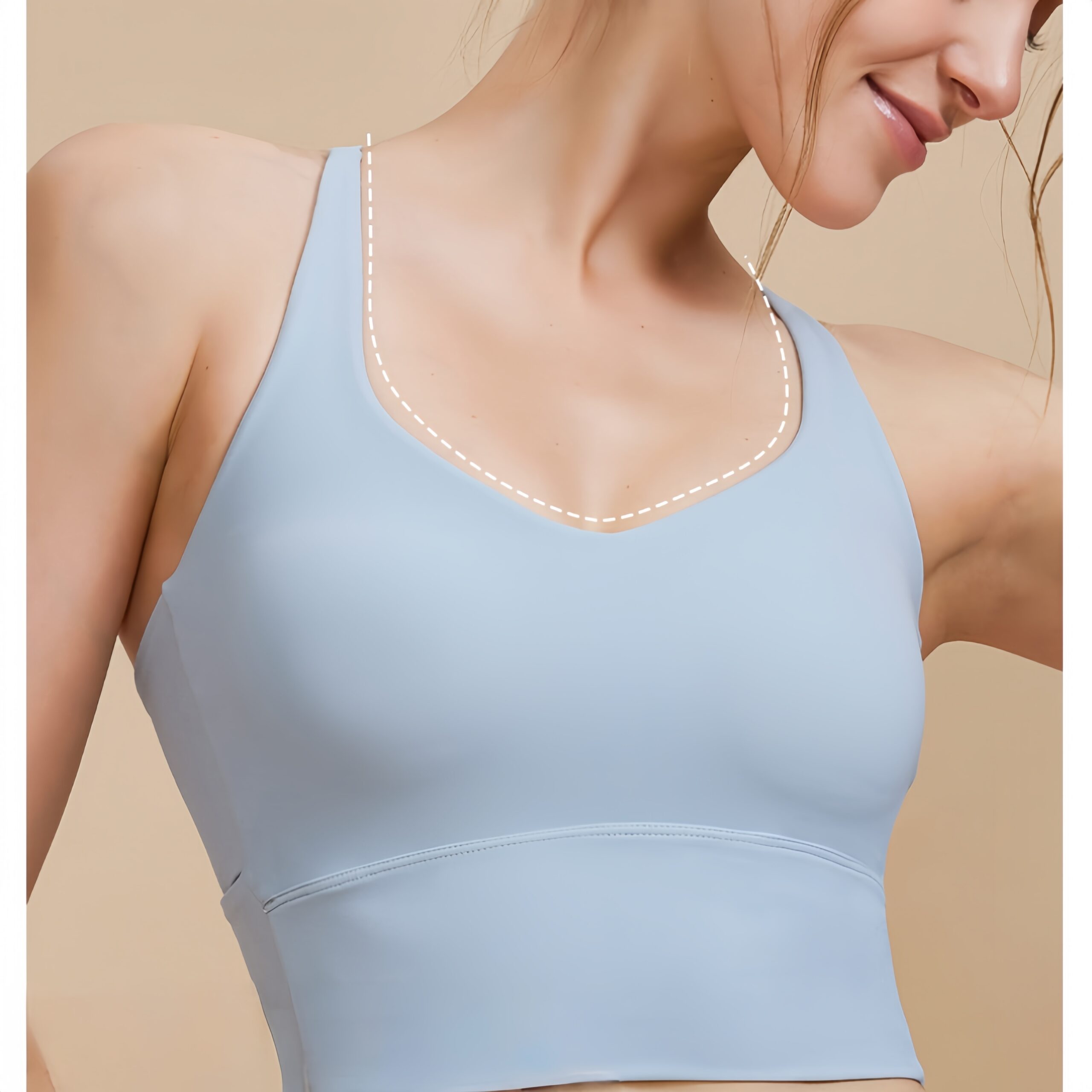 Fitness sports underwear shockproof big breasts show small yoga tops