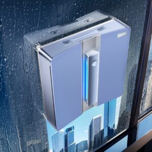 AI 4-way water jet window cleaning robot