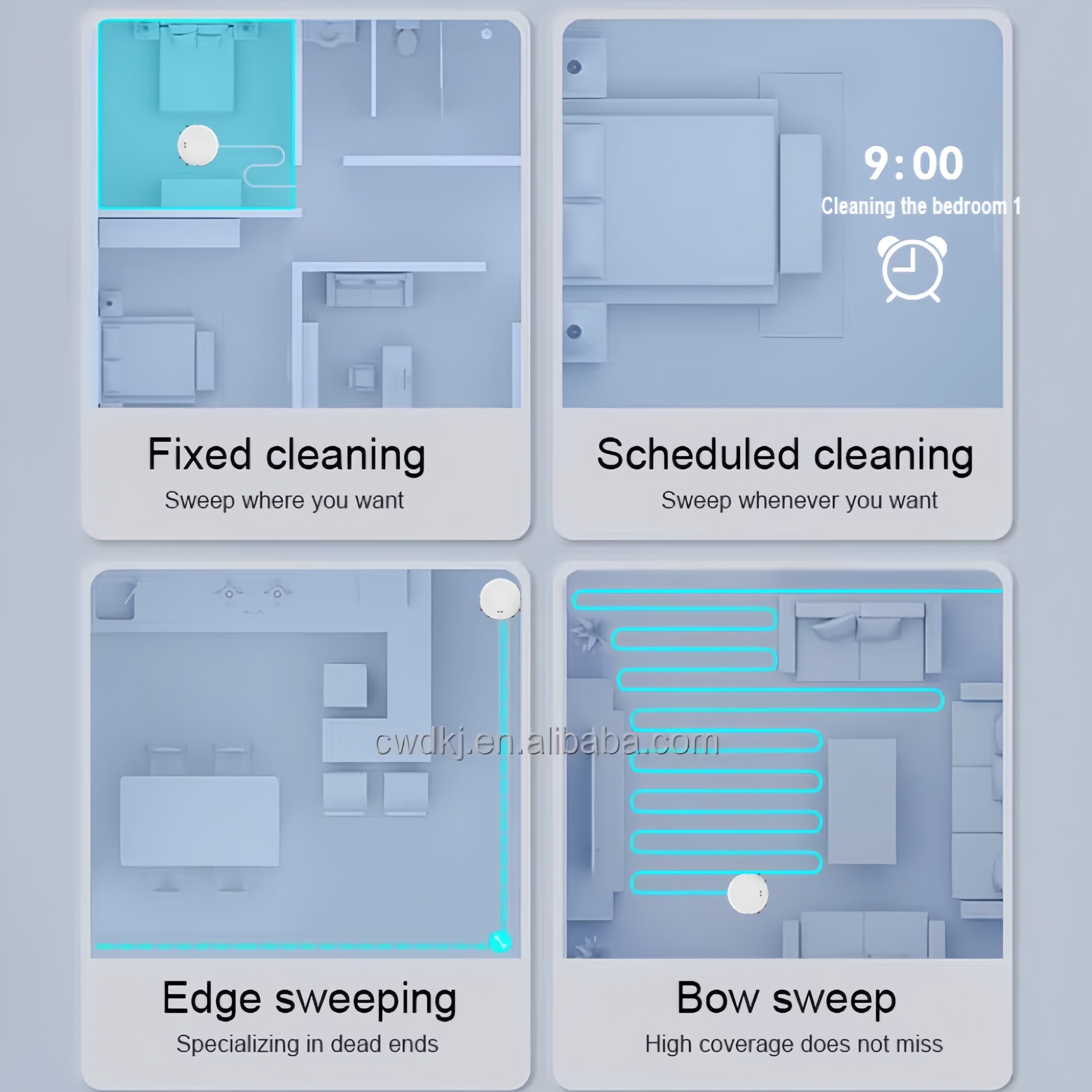 Smart APP Control Wash Mop Vacuum 3-in-1 Automatic Sweeping Robot