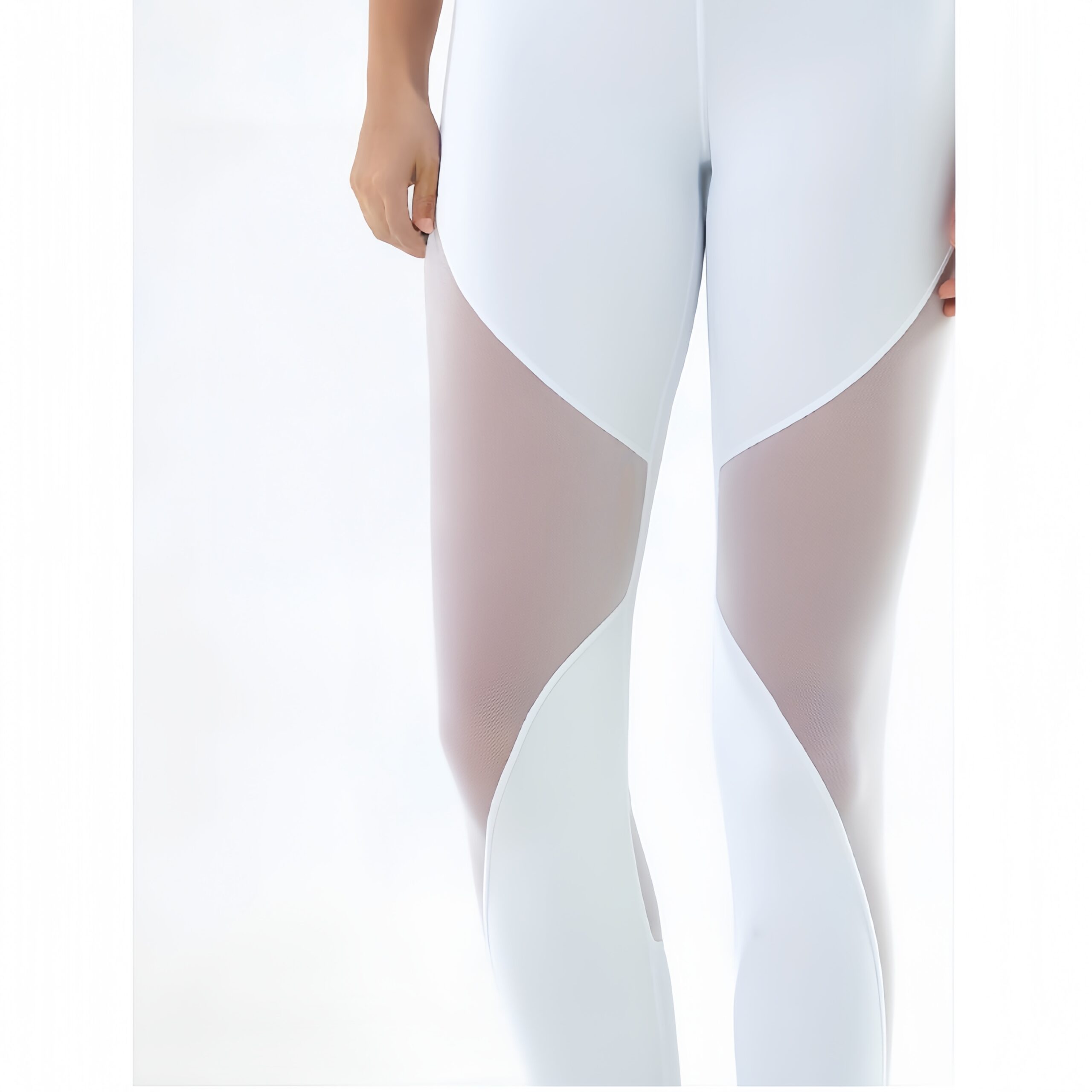 Women’s Skinny Stretch Hip Lifting Mesh Splicing Yoga Pants High Waist Quick Dry Running Treadstones