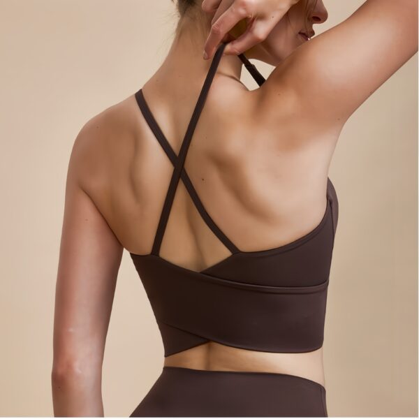 Fitness sports underwear shockproof big breasts show small yoga  tops - Image 2