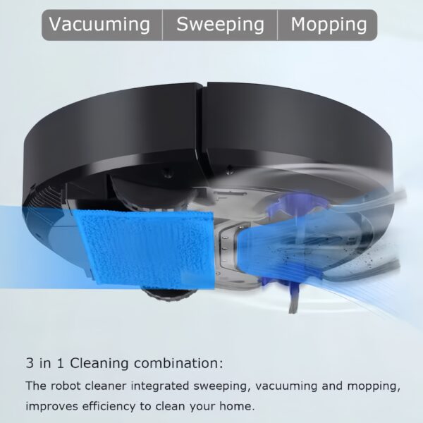 Smart APP Control Wash Mop Vacuum All-in-One Automatic Sweeping Robot - Image 4