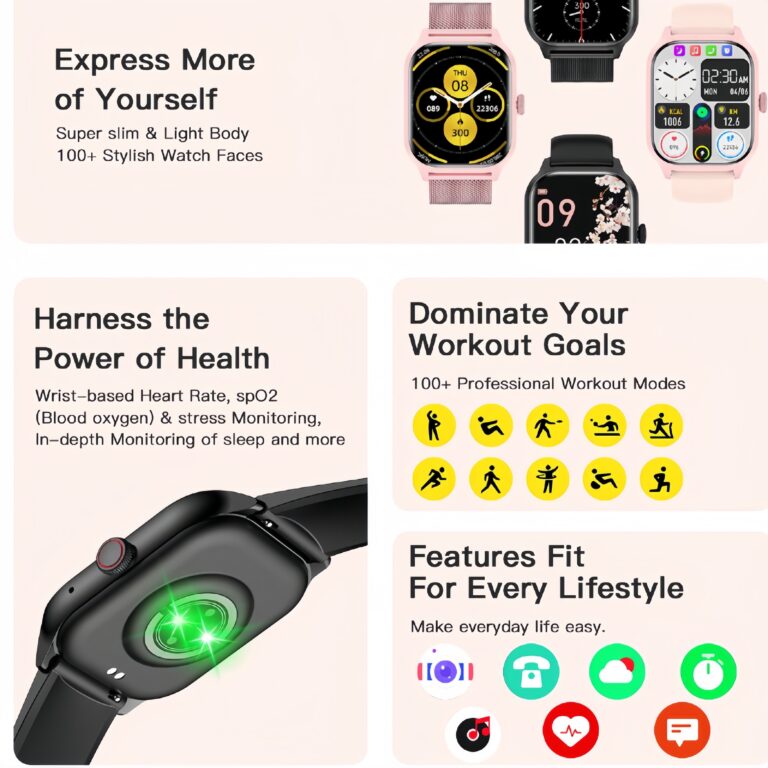 Bluetooth Talk Heart Rate Blood Pressure Sleep Monitoring Sports Health LT10 Smartwatch