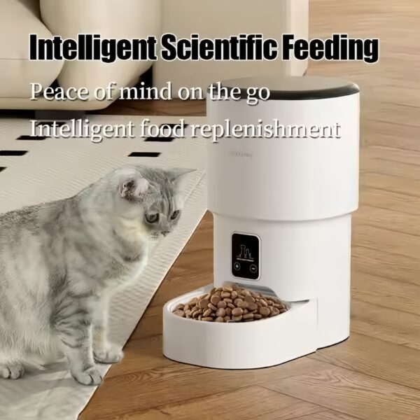 Smart Remote Control 4L Automatic Pet Food Bowl with Camera