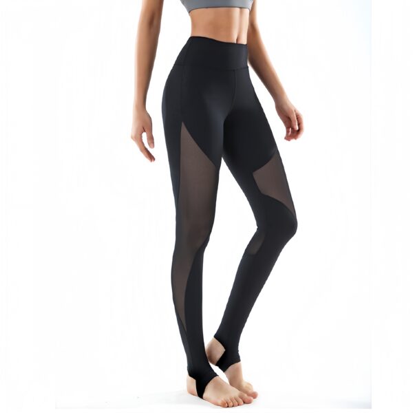 Women's Skinny Stretch Hip Lifting Mesh Splicing Yoga Pants High Waist Quick Dry Running Treadstones - Image 4