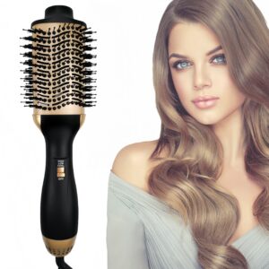Blow Dryer Comb Curl Straight Hair Dryer Straightening Comb