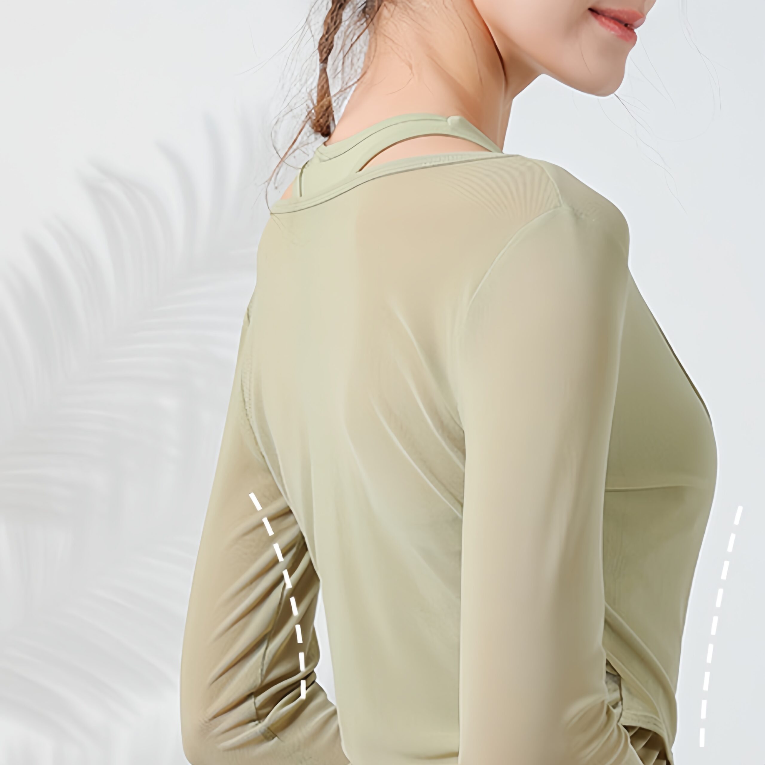 Mesh Yoga Clothing Suit Women with Chest Pad Exercise Top Temperament